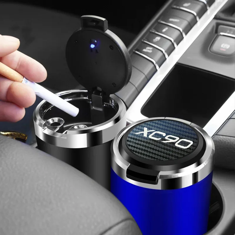Для Volvo Rdesign XC40 XC60 XC70 XC90 V40 V50 V70 V90 S40 S60 S80 S90 T6 Автомобильная пепельница Светодиодный