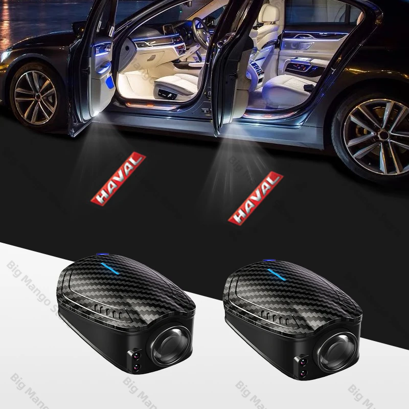 

2 шт. USB перезаряжаемый для Haval H6 Dargo M6 H9 JolionLogo логотип двери автомобиля HD светодиодные лампы проектор случайные приветственные огни