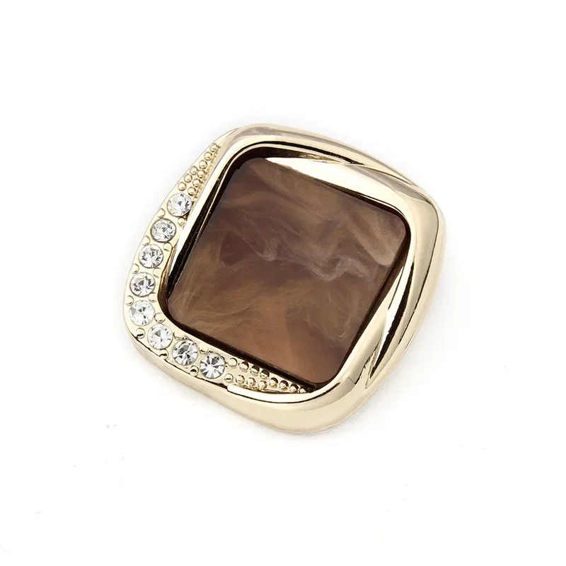 10 шт./упаковка Женское шерстяное пальто с квадратными металлическими пуговицами