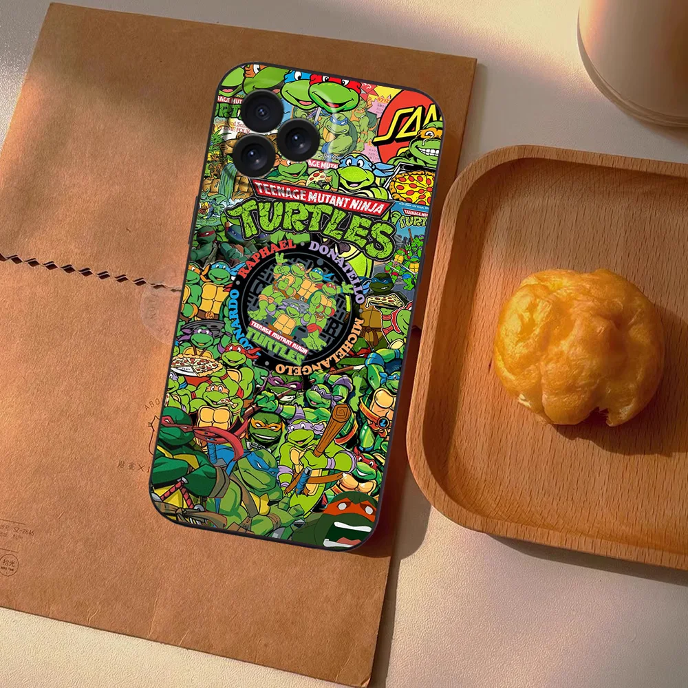 T-Teenage Mutant N-Ninja-Turtles Phone Case For Samsung A03 A04 A05 S A13 A34 A53 4G 5G S22 S23 ULTRA Black Soft Silicone Cover