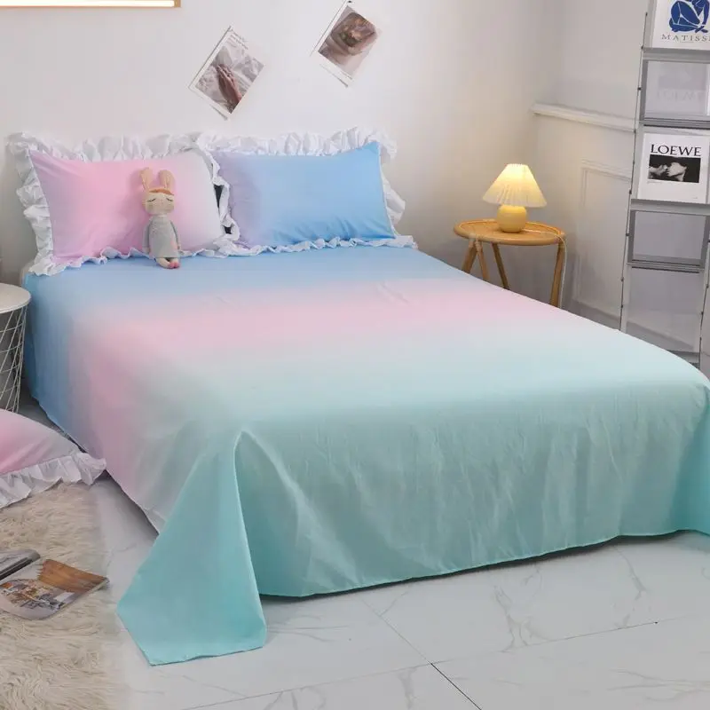 

Хлопковое покрывало для кровати Dacron, однотонные простыни двойного размера, тканевые простыни для односпальной и двуспальной кровати с град...