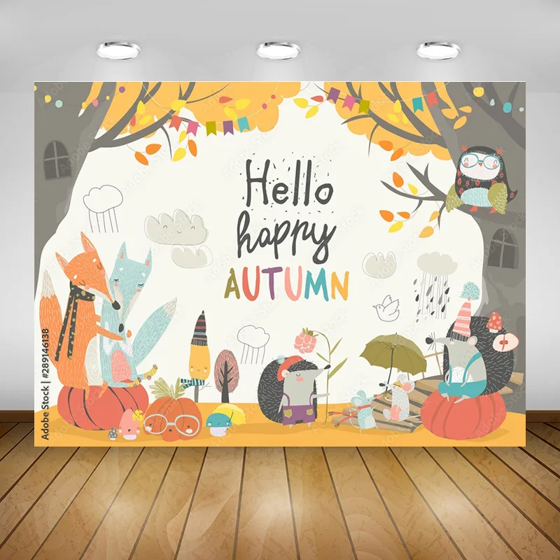 

Children Birthday Cartoon Photography Backdrops Animal Forest Baby Newborn Portrait Party Background Studio Props 2293 ERSR-03