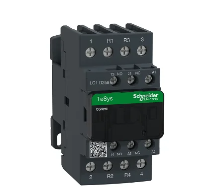 Контактор LC1D258Q7 LC1D258Q7C, TeSys Deca, 4P(2NO+2NC), AC-1, = 440 В, 40 А, 380 В переменного тока, катушка 5060 Гц, винтовая клемма (art.: 3920ca4e4a158) - 3920ca4e4a158