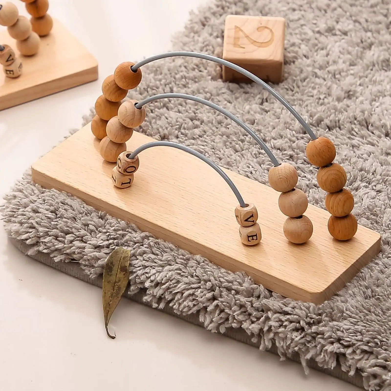

Wooden Abacus Education Montessori Toys Learning Game for Kids Toddlers