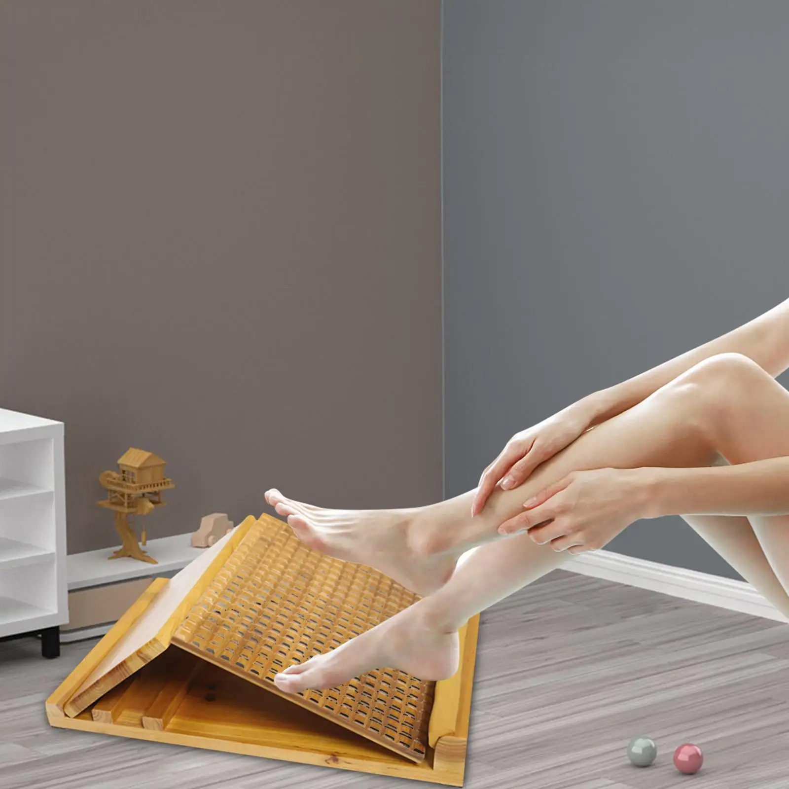 

Профессиональная мягкая деревянная противоскользящая Массажная доска для йоги для растяжки мышц, балансировочная доска, обтягивающая икрая, стрейч для ног