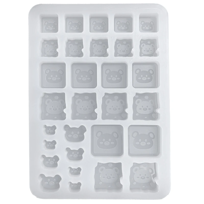 Bear Quicksand Resin Casting Mold Resin Art Rattle Mold Crystal Silicone Mold