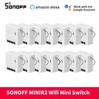 Мини-переключатель SONOFF MINIR2, Wi-Fi, 10 шт., беспроводной Таймер, автоматизация умного дома, совместим с eWelink Alexa Google Home