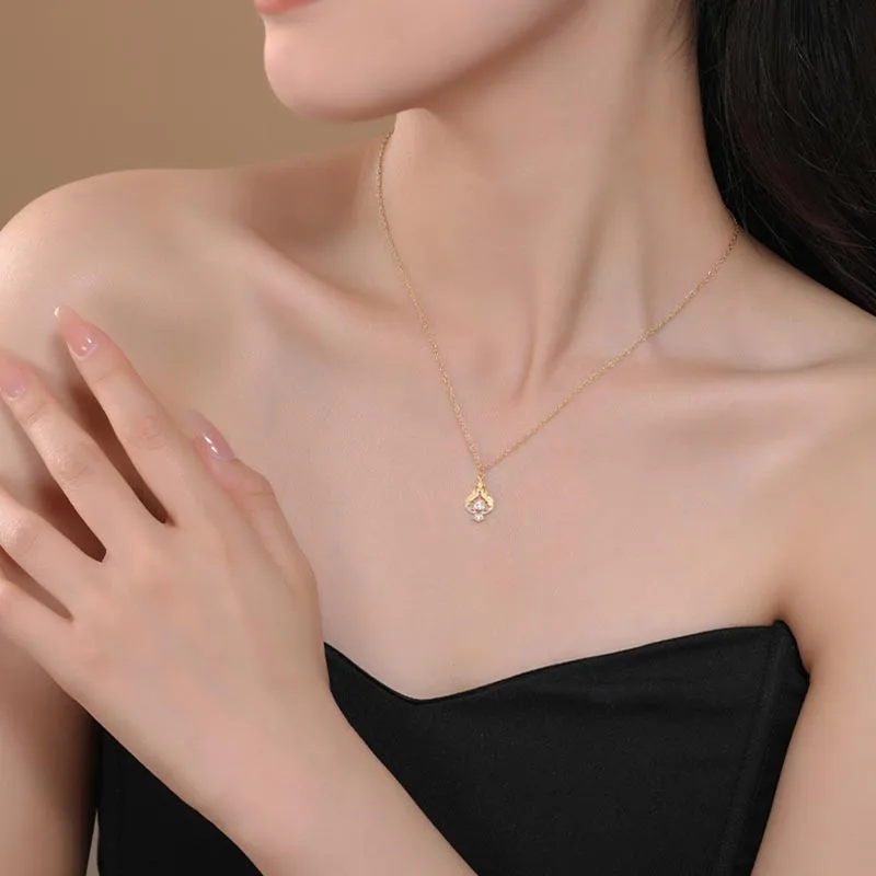 Женская цепочка из серебра 925 пробы с фианитами