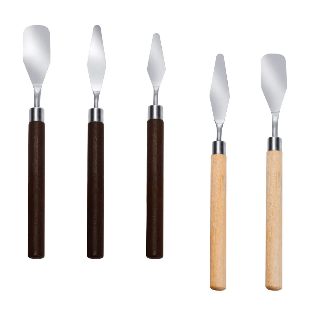 

5 Pcs Mixing Palette Painting Scraper Palettes Scrapers Metal Tool Drawing