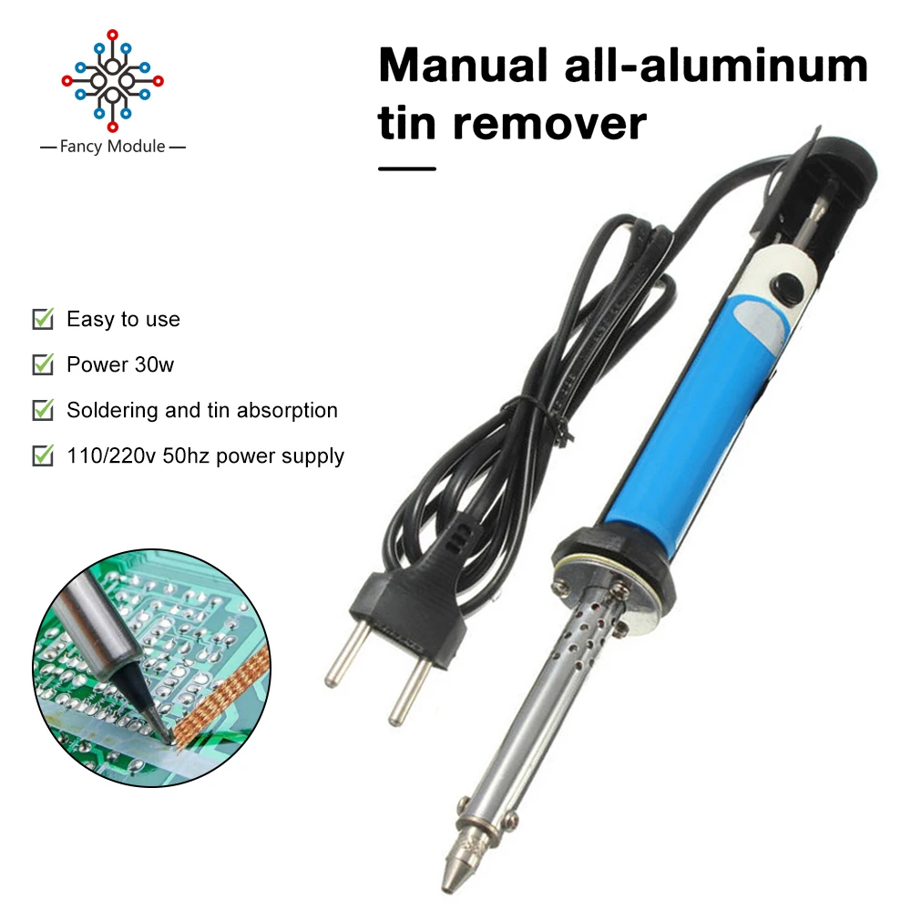 110V/220V Electric Tin Suction Sucker Pen Soldering Iron ABS Aluminum Alloy Solder Sucker Desoldering Vacuum Pump Welding Tools