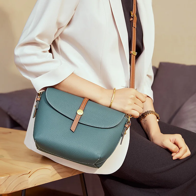 Новинка 2022 женская сумка на плечо из натуральной кожи модная повседневная