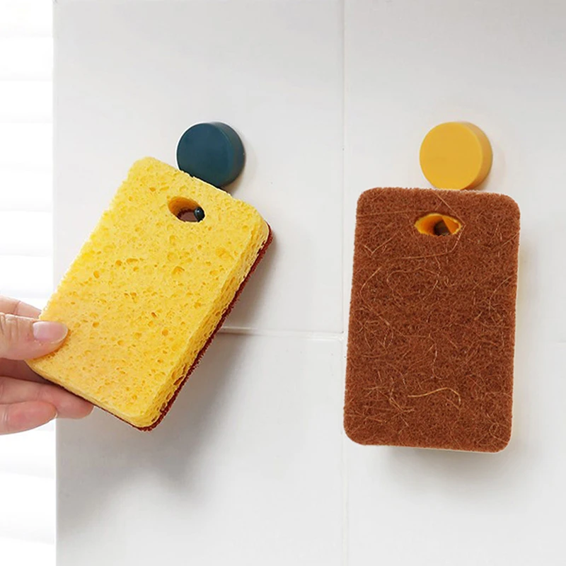 

Compressed Wood Pulp Sponge Dishwashing Sponges Kitchen Dish Cloth Cleaning Brush Scouring Pad Pot Wipe Block Cleaning Tools
