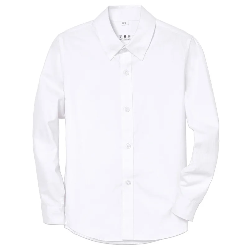 

Летнее платье для выступлений для мальчиков школьная форма в синюю полоску рубашка из чистого хлопка с длинным рукавом