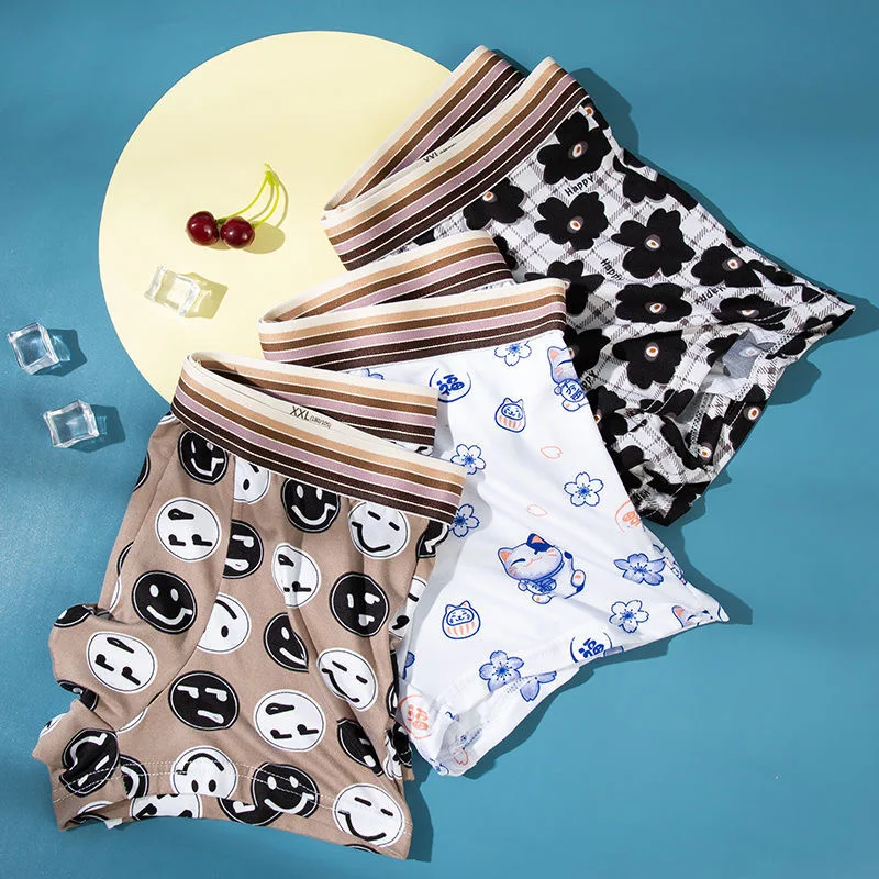 Boxer Men's Panties Men Antibacterial Underwear Men Boxer  Cartoon Underwear Man Boxershorts Breathable Male Comfortable Boxers