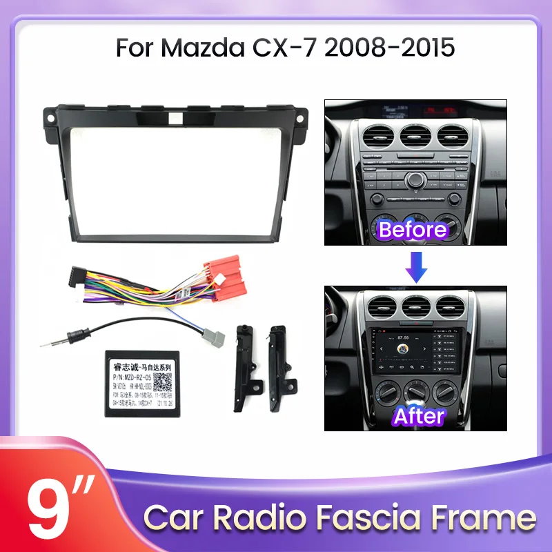 Автомобильный радиоприемник Fascia ДЛЯ Mazda CX7 CX-7 CX 7 2008-2015 радио DVD стереопанель