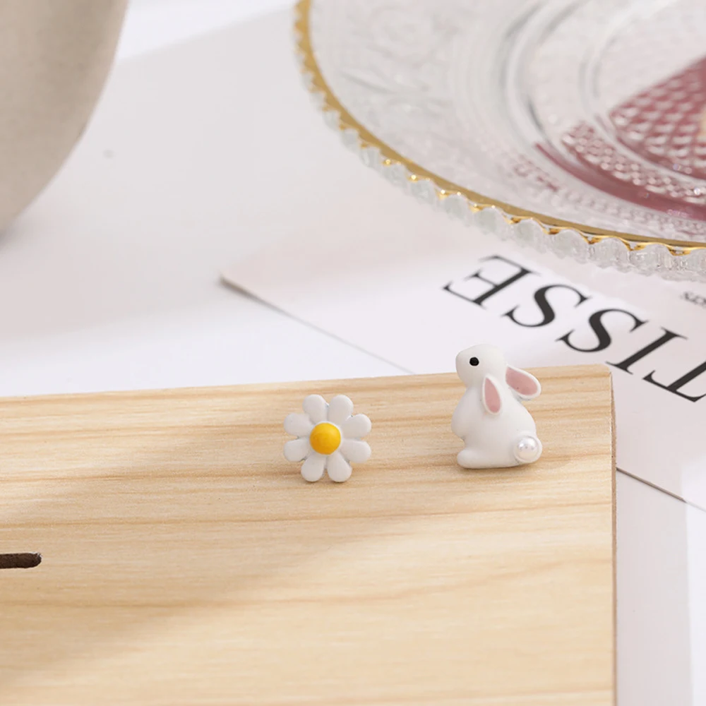 Милые модные ювелирные изделия асимметрия геометрические ромашки цветок