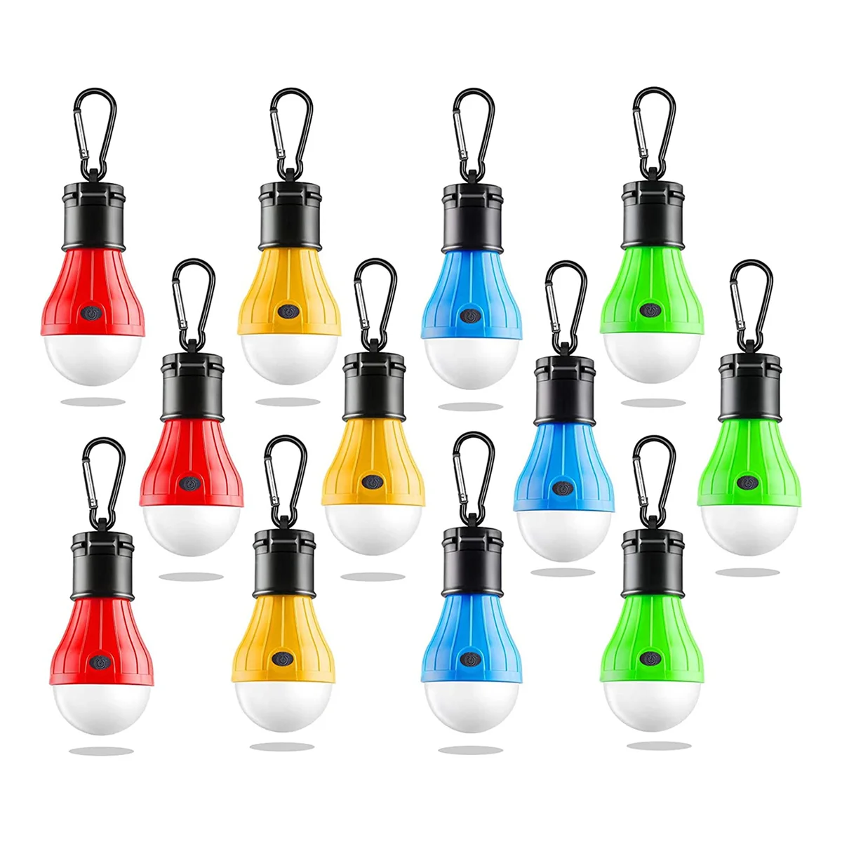 

12 Pcs Camping Light Bulb Portable LED Camping Tent Lantern with Clip ,for Backpacking,Camping,Hiking,Fishing,Outage