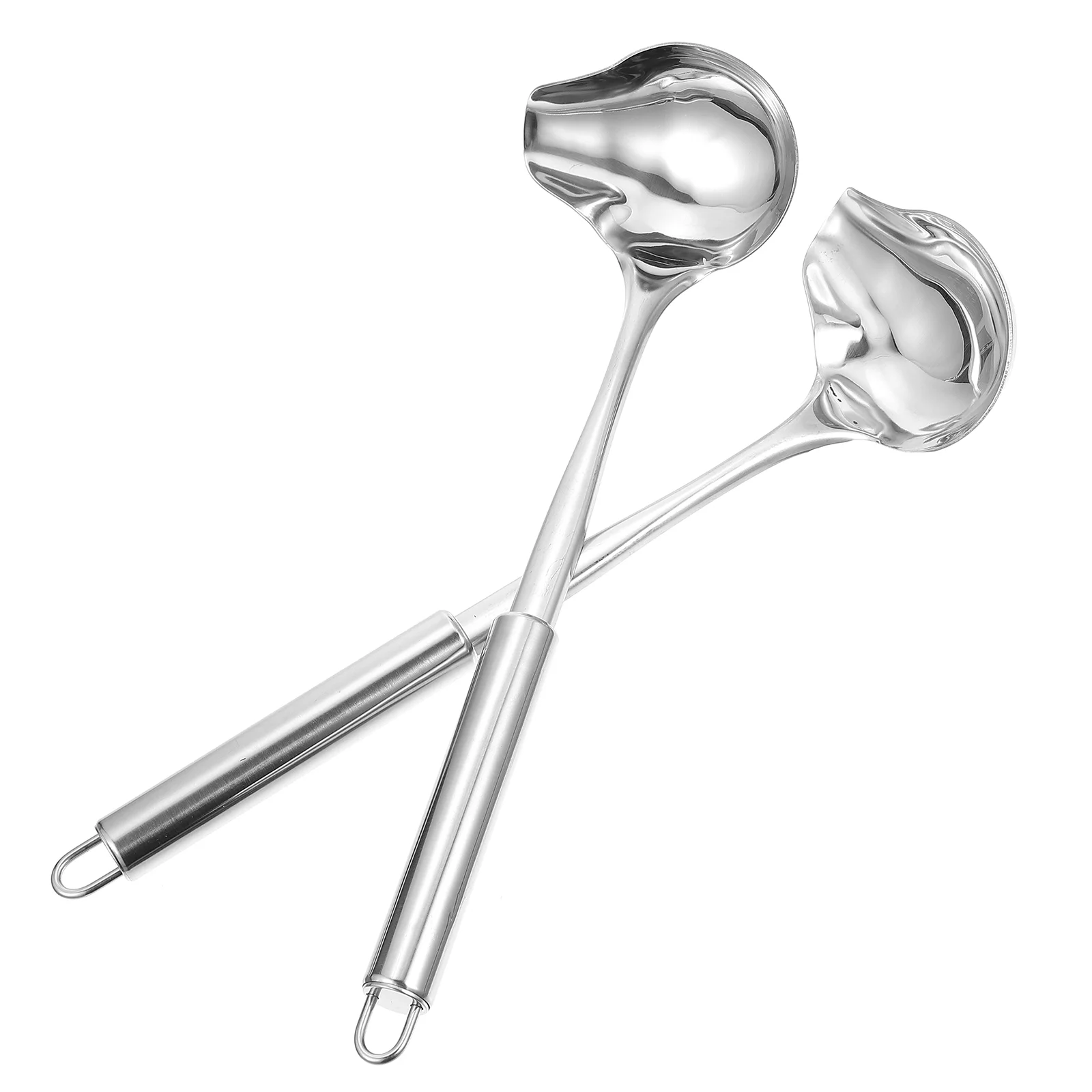 

2pcs Stainless Steel Sauce Spoons Sauce Ladle with Pouring Spout for Gravies and Dressings Serving Soup Ladle Gravy Ladle