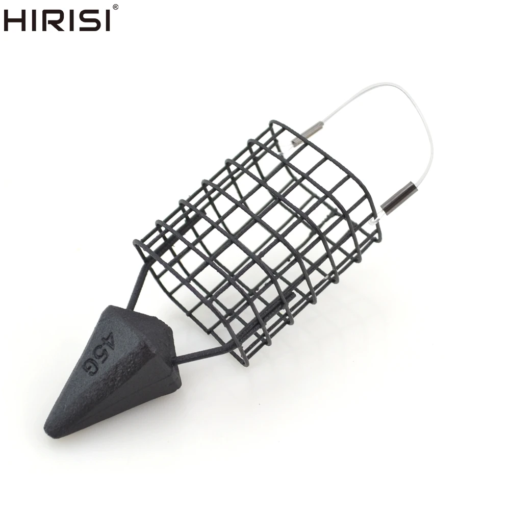 

10pcs 20g/30g/45/60g Carp Fishing Feeder Cage with Iron Head Portable Fishing Cage Basket Feeder Coarse Fishing Tackle