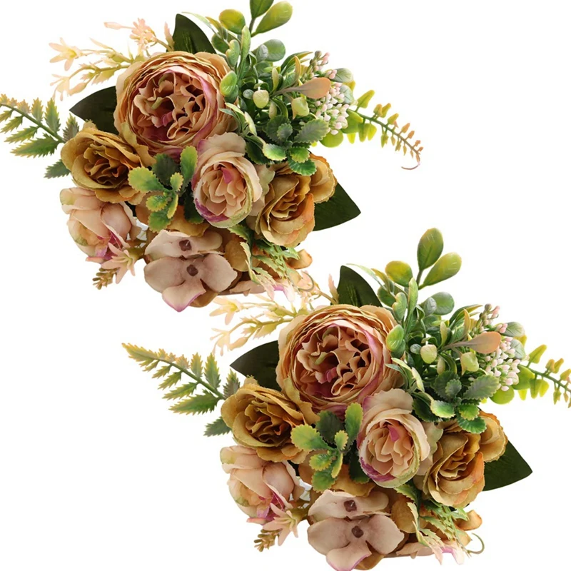 

Искусственные цветы, 2 шт. искусственные пионы, шелковые гортензии, букет цветов, композиции, центральные части стола