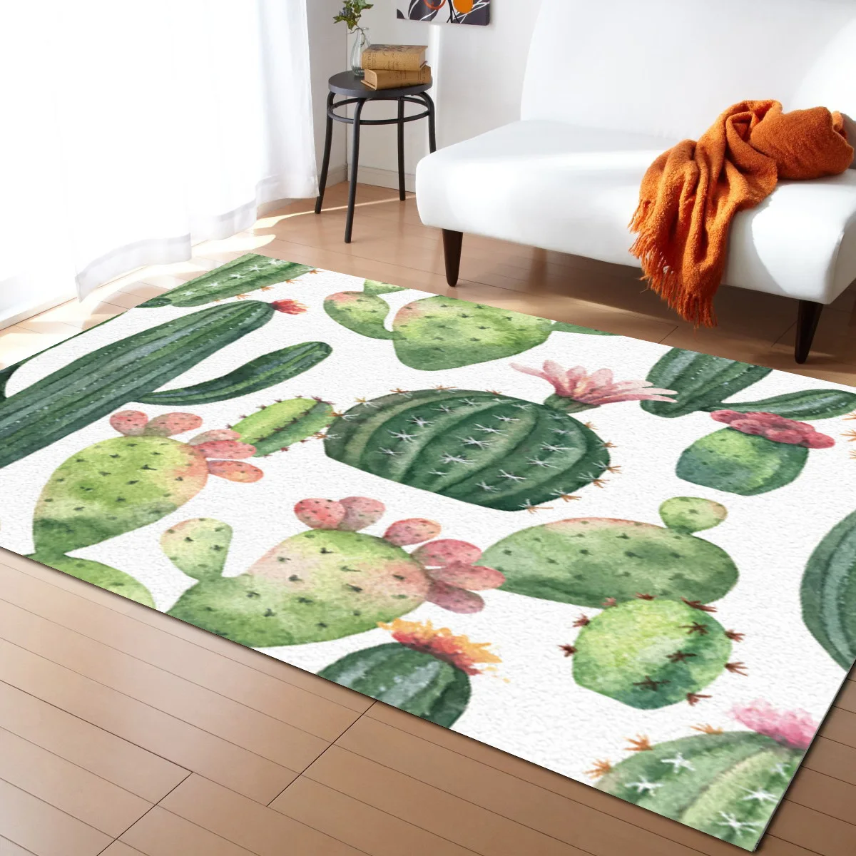 

Картина в виде цветка кактуса, искусство для спальни, современные коврики для гостиной, домашний Декор отеля, большие коврики с принтом