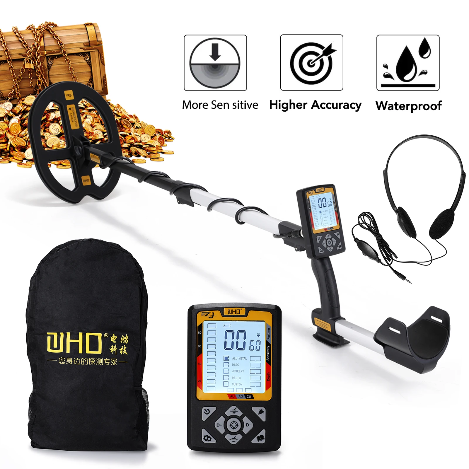 Z30 Professional Metal Detector Gold Treasure Finder Archaeology Instrument Multipurpose Metal Detector Pinpointer for Adults