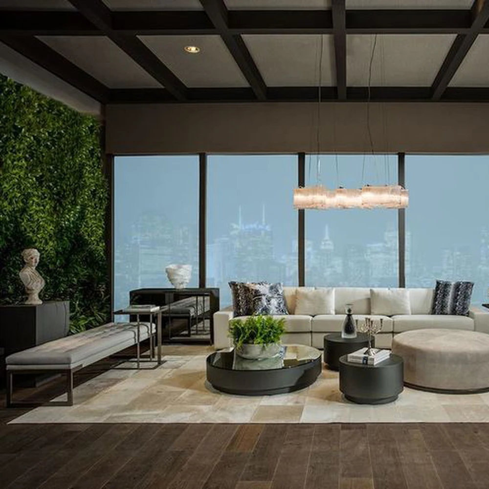 Роскошный кремовый ковер из коровьей шкуры для виллы современный гостиной