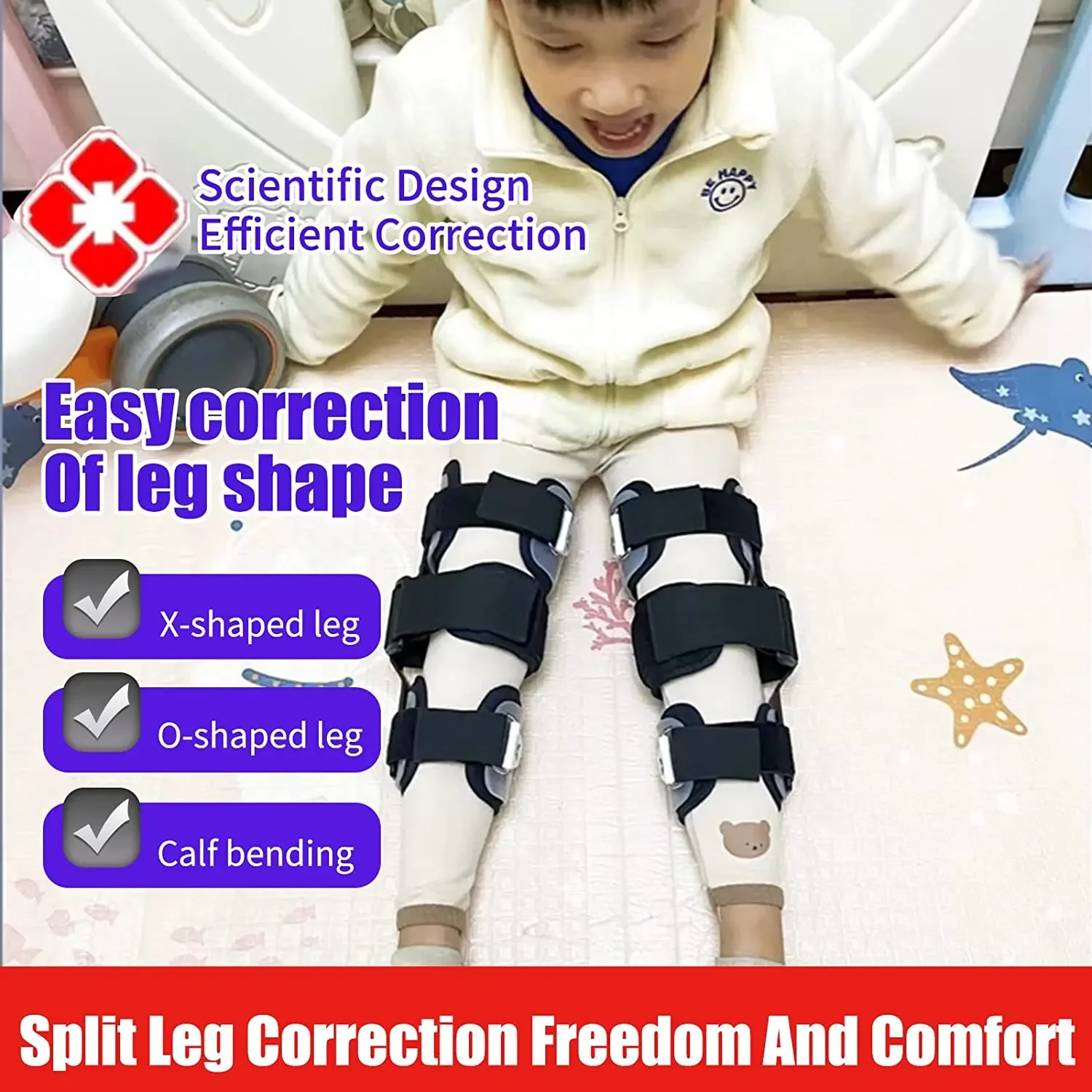 

Shuyan Jiao O/X Leg Type Correction Belt Pediatric Kids Leg Posture Corrector Brace for Children Knees Valgus Straighten