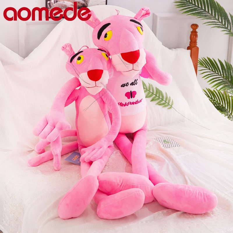

160cm Cute Soft Pink Naughty Panther Plush Toys Office Nap Stuffed Animal Pillow Home Comfort Cushion Gift Doll for Kids Girl