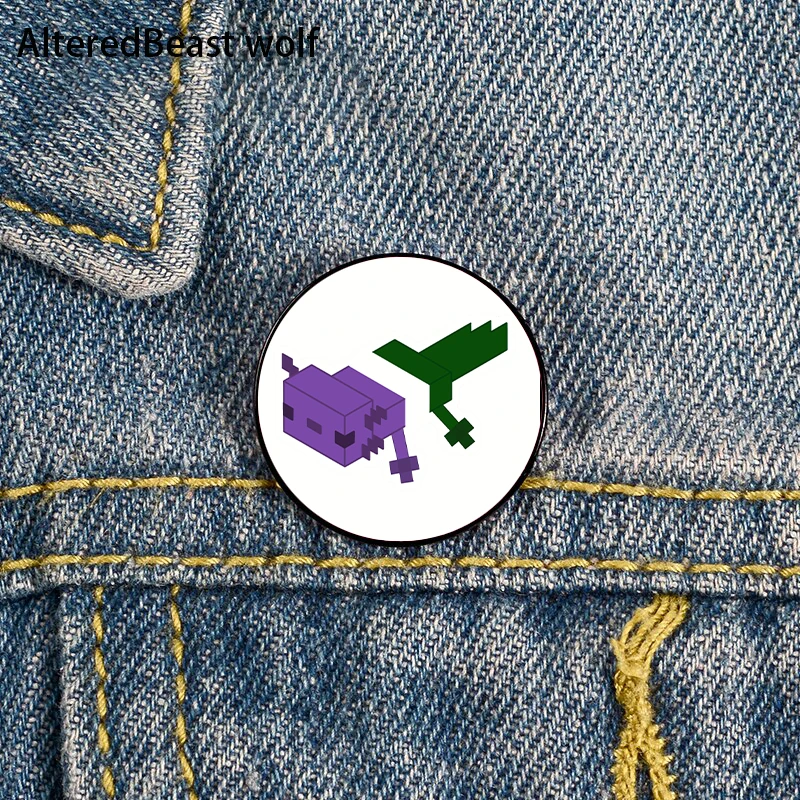 

Genderqueer Pride Axolotl Pin Custom Brooches Shirt Lapel teacher tote Bag backpacks Badge Cartoon gift brooches pins for women