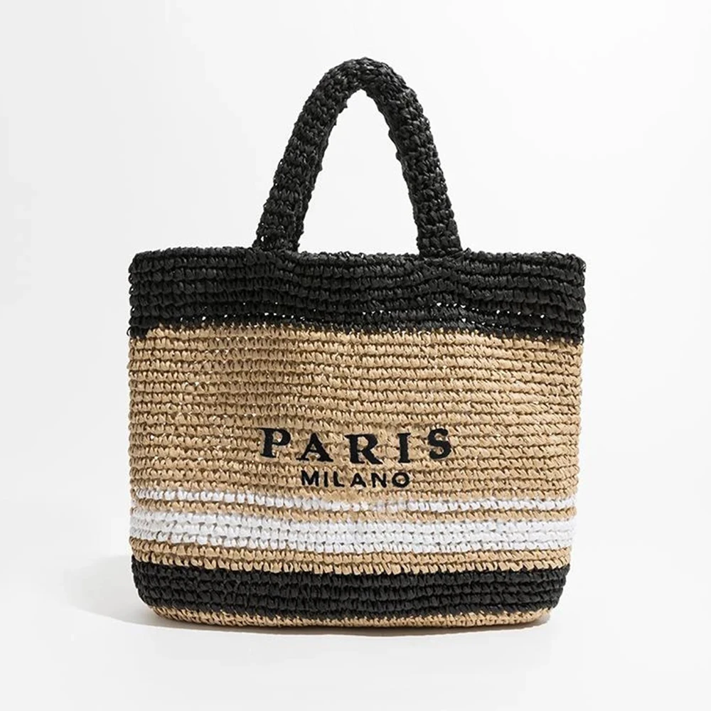 

2023 Summer Woven Straw Bag Handbags Designer Bags for Women Large Capacity Tote Bali Travel Beach Bag Brands Shopper Purses New