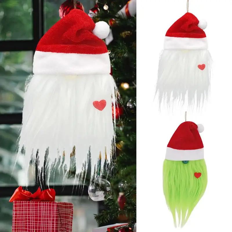 Рождественские украшения в виде гномов зеленая или белая длинная борода
