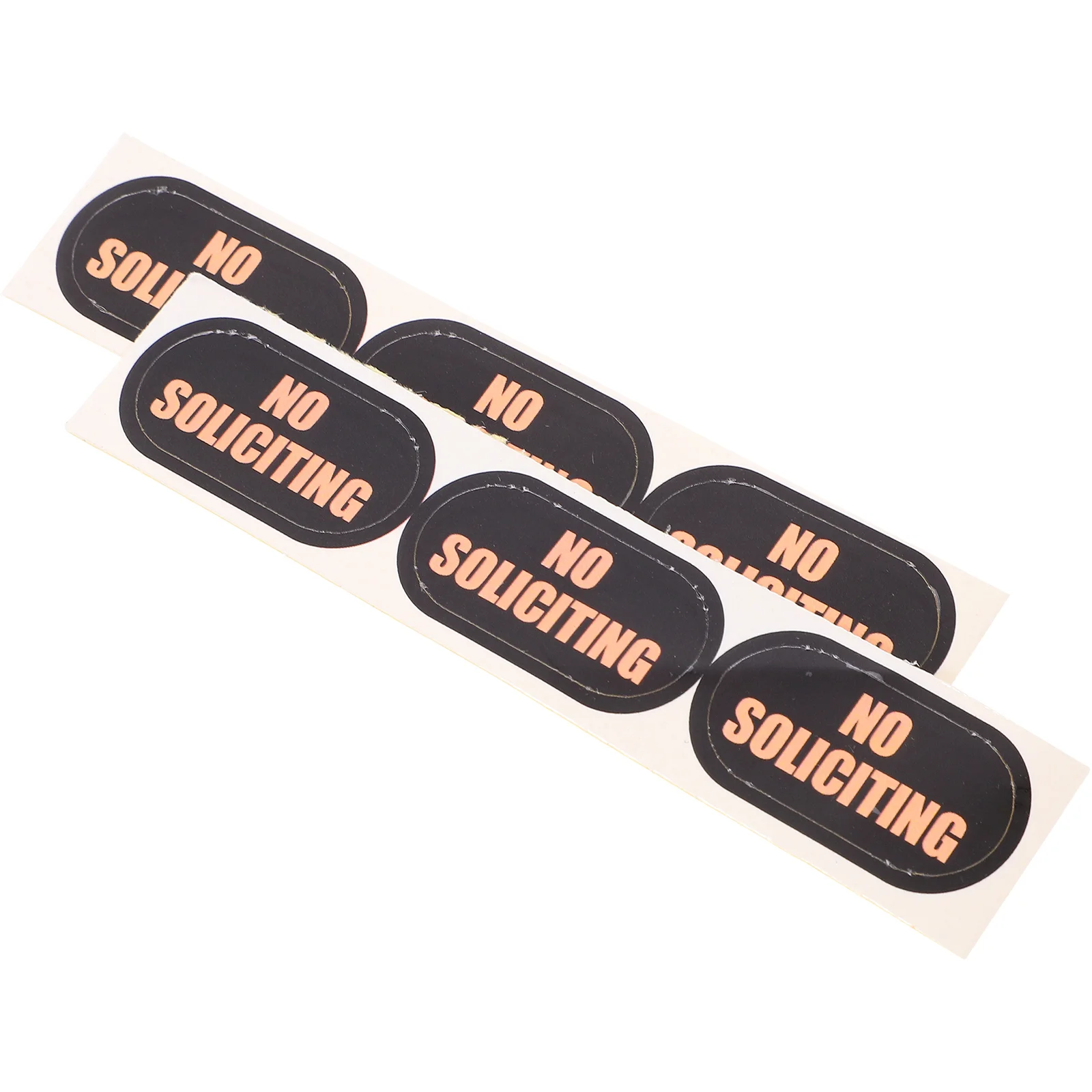 

2 Sheets Sticker Decal Stickers Self-adhesive No Soliciting Pvc Sign House Funny