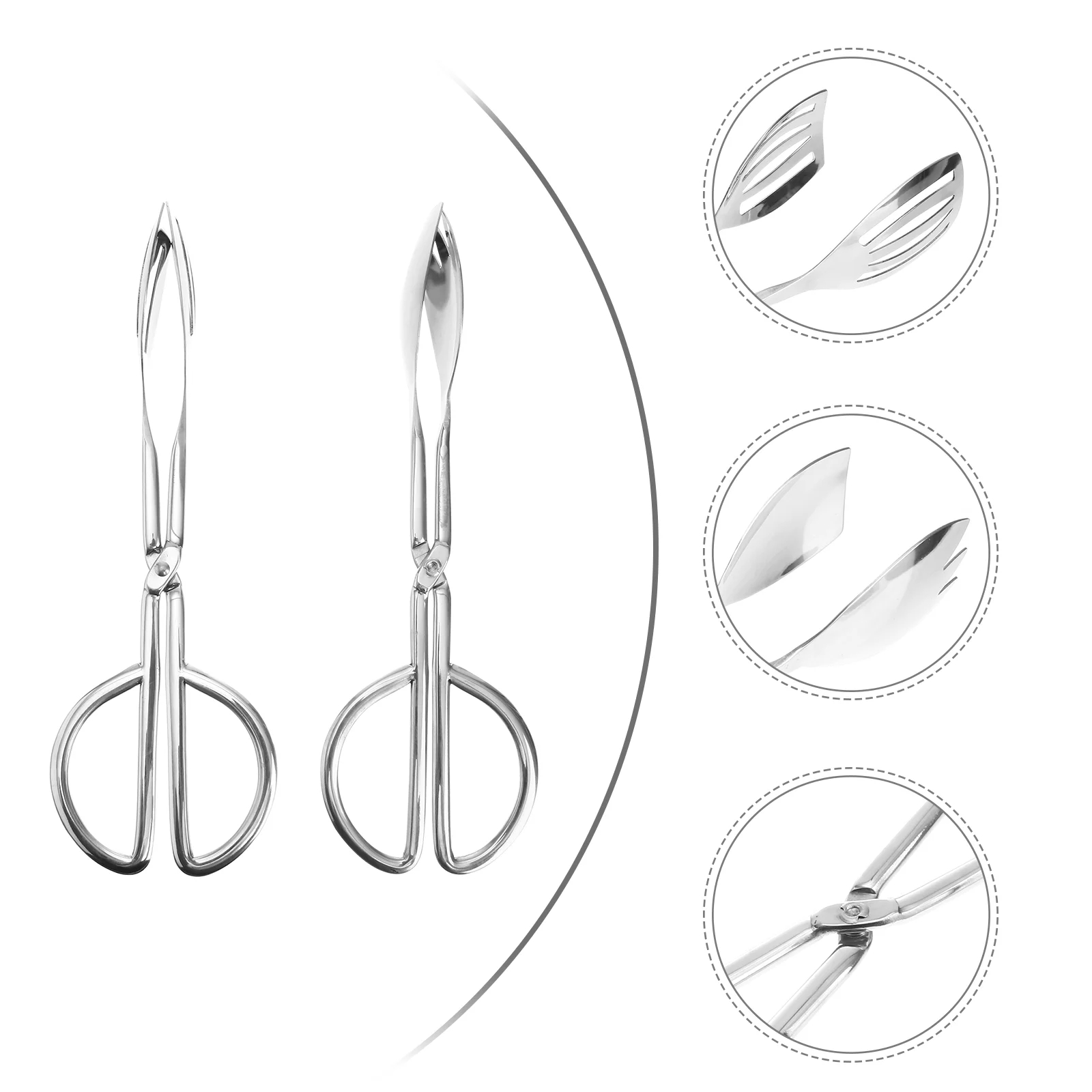 

Tongs Tongfrying Scissor Clip Barbecue Salad Grill Clipper Bbq Utensils Serving Baking Clamp Kitchen Slotted Bread Cake Cooking