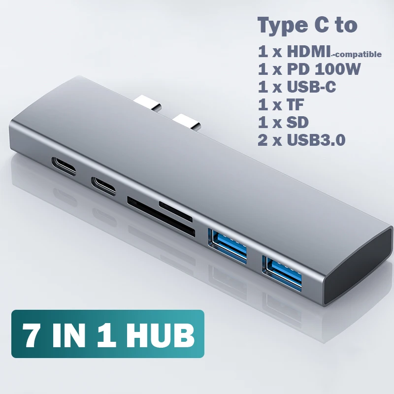 USB C HUB Type-C To HDMI-compatible USB 3.0 HUB USB Splitter Dock Station Type C HUB for MacBook Pro Air Laptop PC Assessories