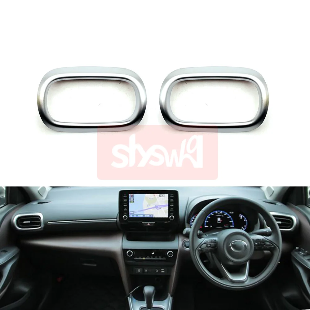 

for Toyota 2021 Yaris Cross Modified Air Conditioning Frame Car Styling A/C Side Air Outlet Trim ABS Chrome Interior Accessories