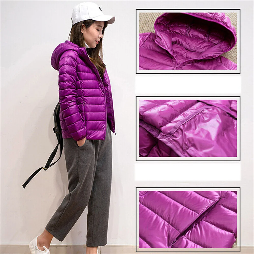 New Lightweight Warm Winter Coat Short Puffer Jacket Fur-trimmed Parka Hooded Puffer Coat Women's Fashion Quilted Down Jacket