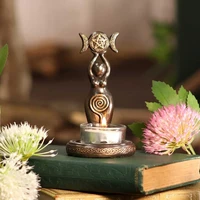 candle holder triple goddess tea light handicraft ornaments resin desktop statue living room bedroom decoration candlestick