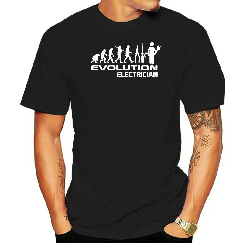 

Evolution Of Electrician T-Shirts Spring Streetwear Hiphop Tops Designs T Shirt Famous Cotton Simple Great Pattern