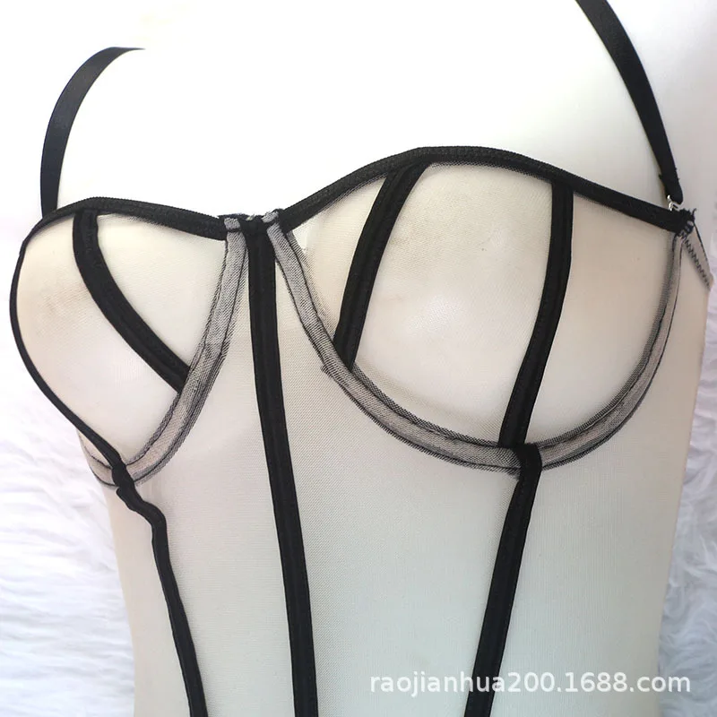 Сетчатый прозрачный боди сексуальный женский комбинезон с открытой спиной