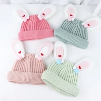 2 to 4 years kids accessories baby girl hat autumn winter girl warm knitted hat girl cute bunny ears caps children christmas hat