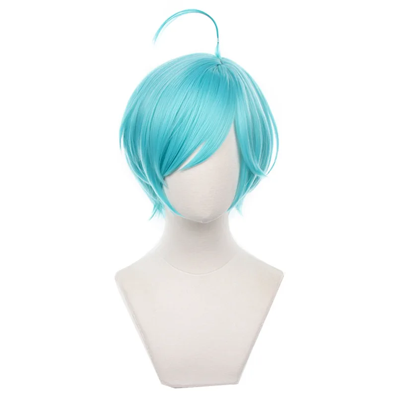 

Game ES Ensemble Stars Cosplay Shinkai Kanata Cosplay Wig puka Short Blue Resistant Hair Shinkai Kanata Anime Wigs + Wig Cap