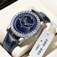 luxury automatic mechanical watch men chronograph moon phase watches creative diamond wristwatch male clock relogio masculino