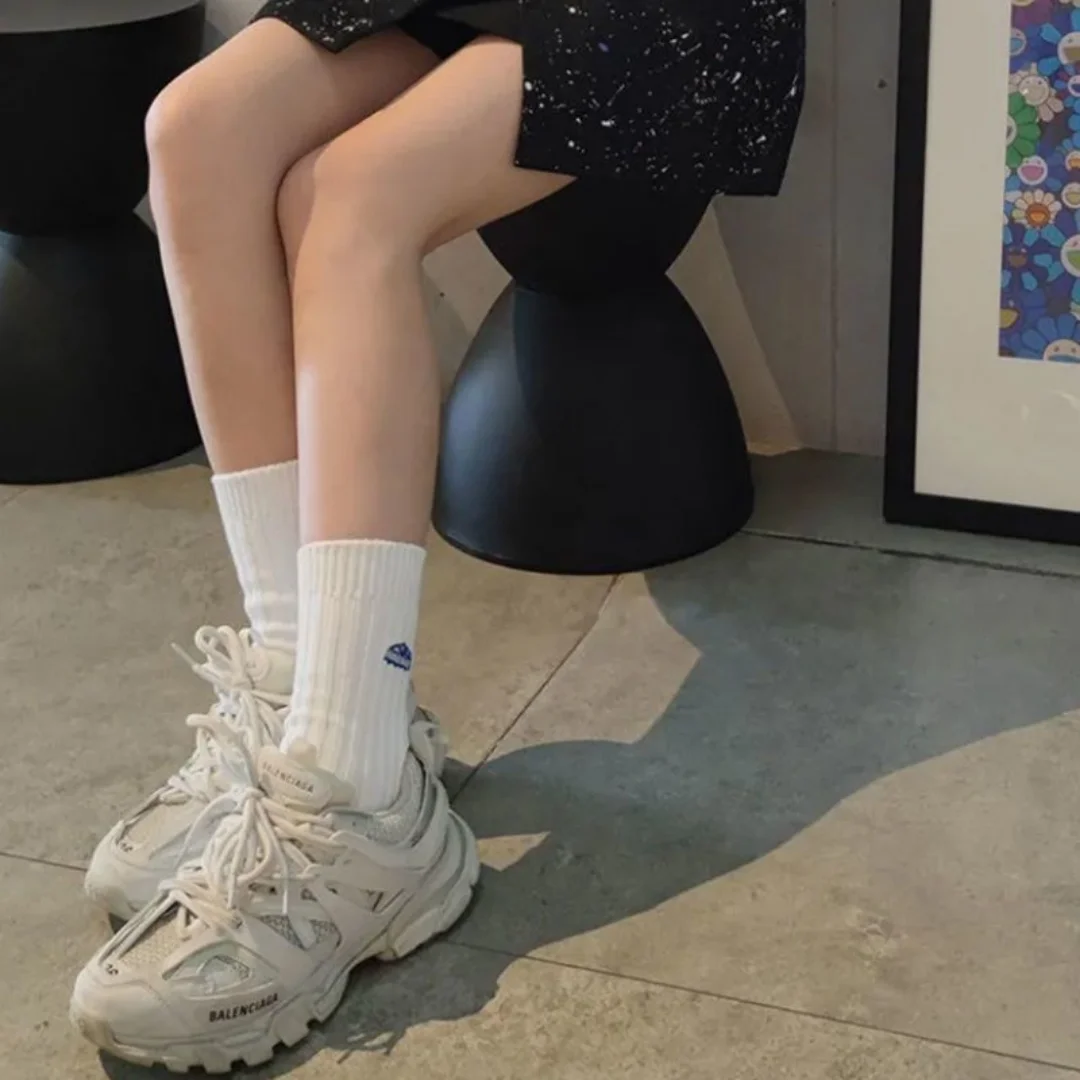 Socks Klein Blue INS Tide Thick Wire Stack Socks Spring Solid Color Tube Socks for Male and Female Couples