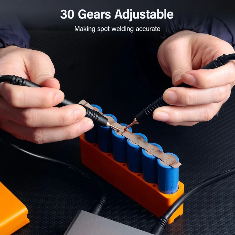 Мини сварочный аппарат с ЖК-экраном, улучшенный портативный, 9 режимов настройки мощности, хранение, 5500 мАч, для самостоятельного производства батарей.