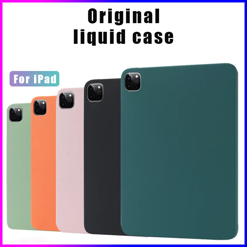 

2021 Original Liquid Silicone Case for IPad Pro 2020 11 12.9 10.5 Case for IPad 2018 9.7 10.9 for IPad Mini 4 5 10.2 2019 Case