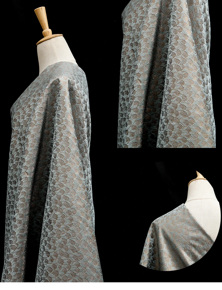 

Жаккардовая жаккардовая ткань с эффектом металлик, 145 см x 100 см