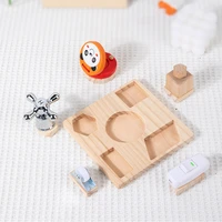 busy board wood base kids montessori toy children shape puzzle matching toys for boy and girls 1 to 2 years old early learning