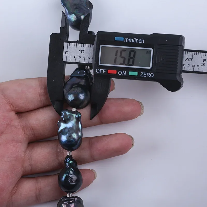 Оптовая продажа черный пресноводный жемчуг в форме огненного шара стиле барокко