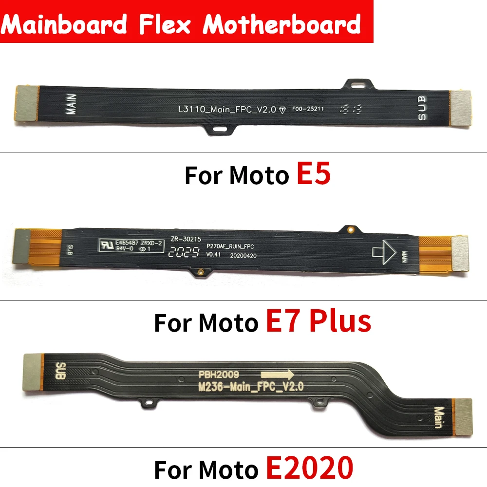 

10Pcs/Lots New Motherboard Main Board Flex Cable For Moto E7 Plus E5 E4 Plus One Vision Hyper Macro Mainboard Flex Cable